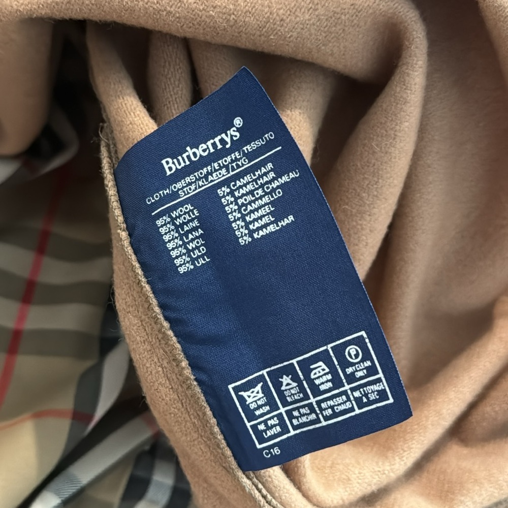 Vintage Burberrys long trench belted coat jacket removable lining - Picture 8 of 14